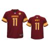 youth commanders carson wentz game 90th anniversary burgundy jersey