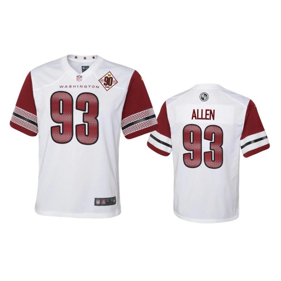 youth commanders jonathan allen game 90th anniversary white jersey