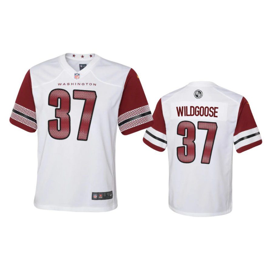 youth commanders rachad wildgoose game white jersey
