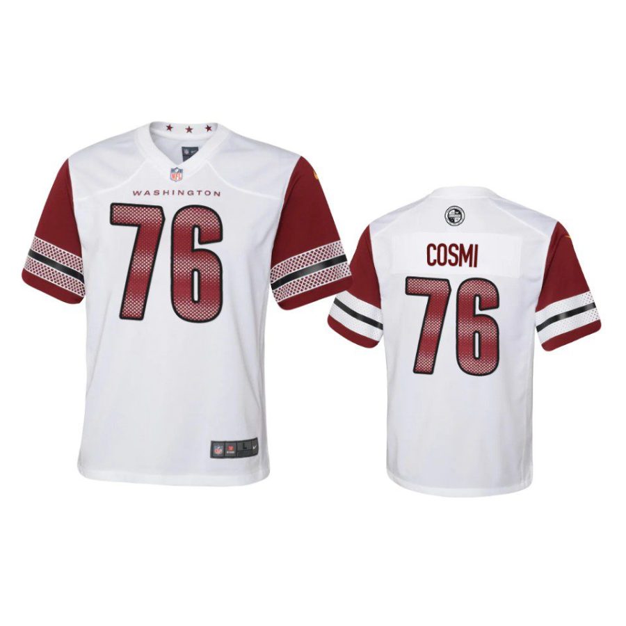 youth commanders samuel cosmi game white jersey