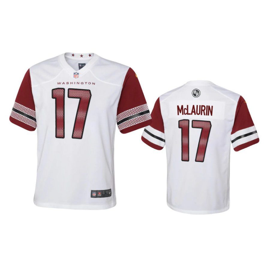 youth commanders terry mclaurin game white jersey