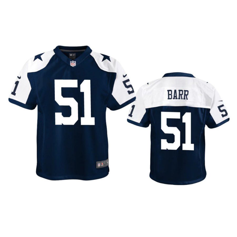 youth cowboys anthony barr alternate game navy jersey