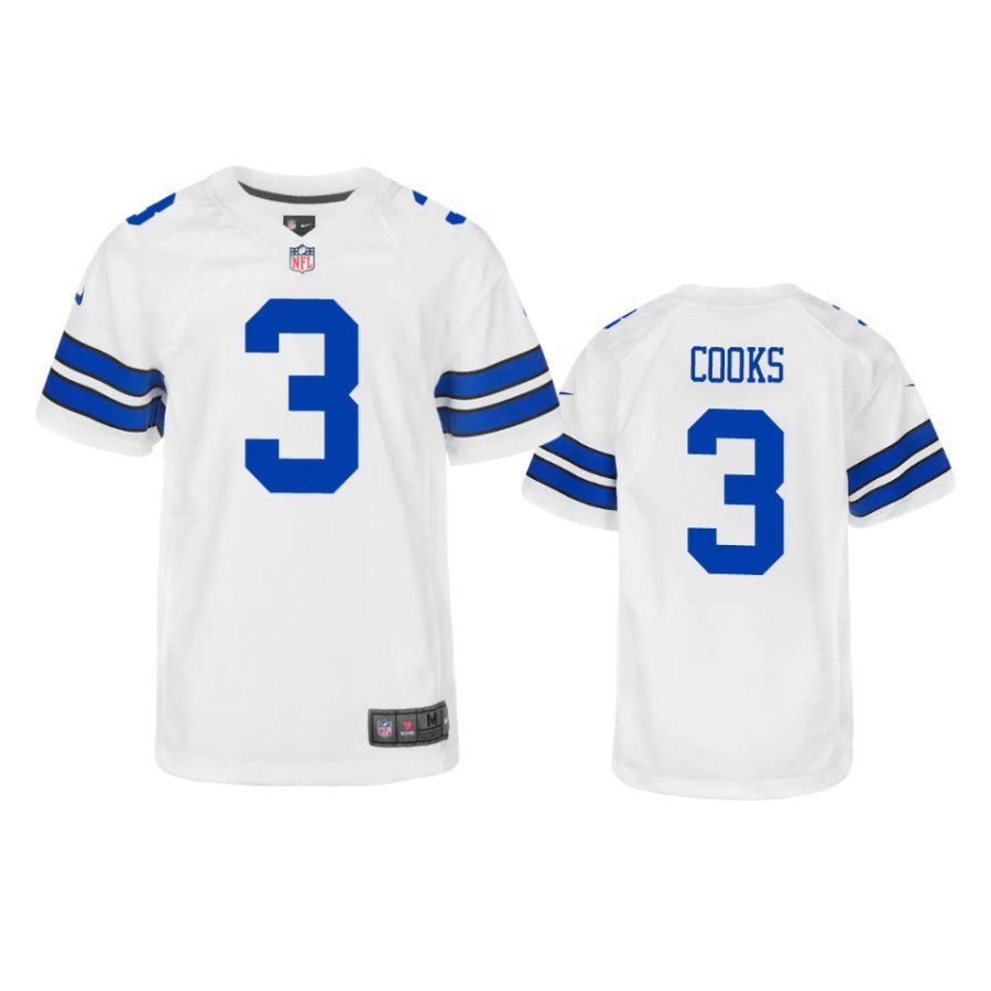 youth cowboys brandin cooks game white jersey