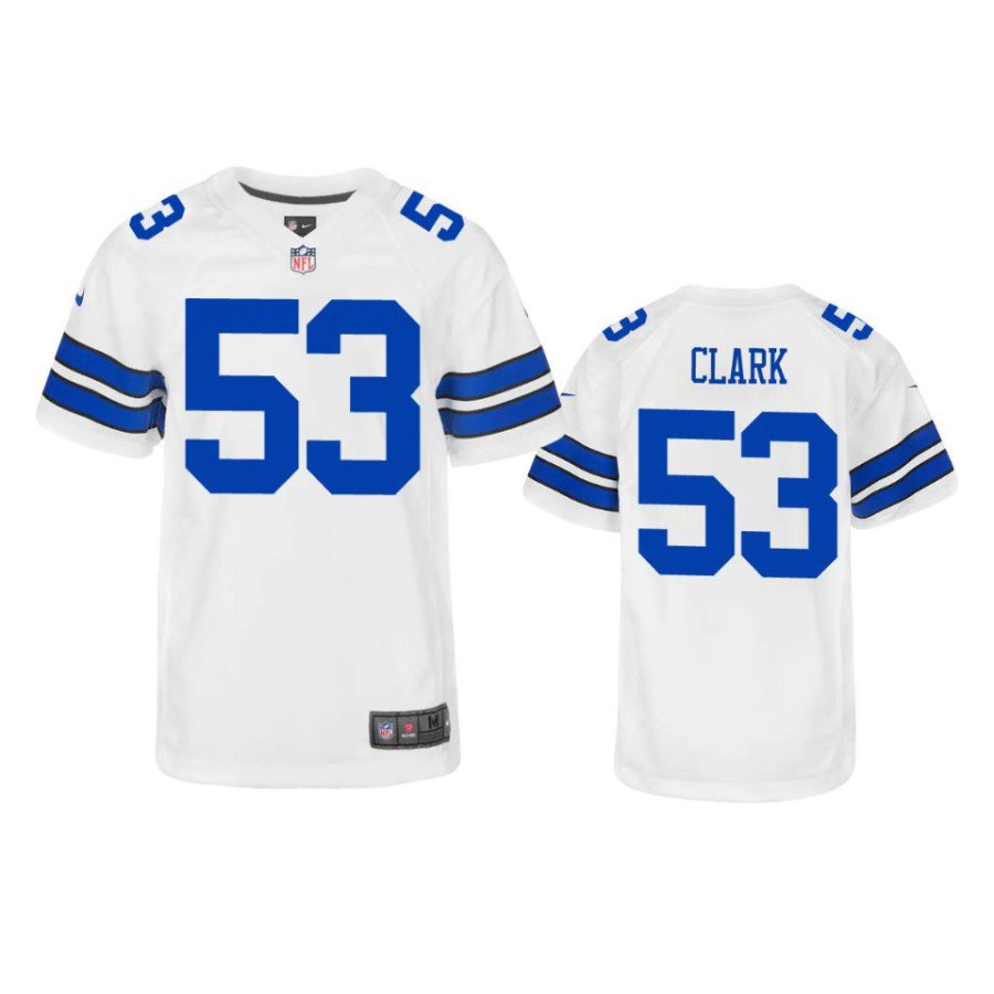 youth cowboys damone clark game white jersey