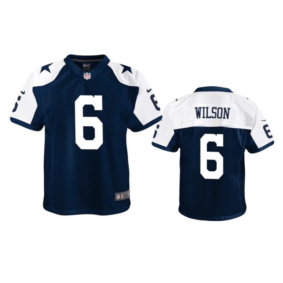 youth cowboys donovan wilson alternate game navy jersey