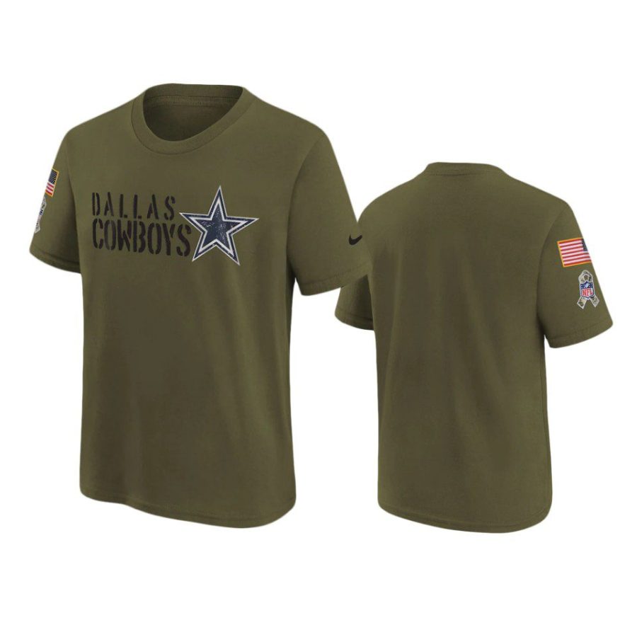 youth cowboys olive legend 2022 salute to service jersey
