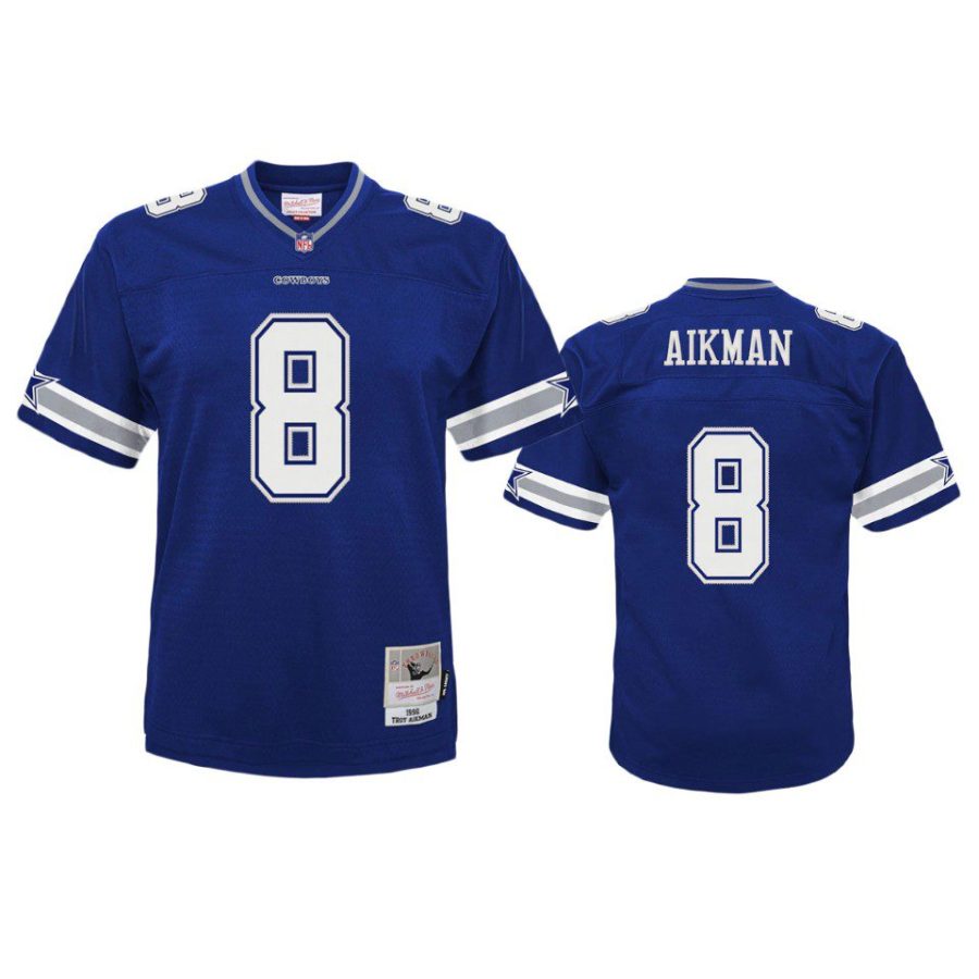 youth cowboys troy aikman navy legacy replica jersey