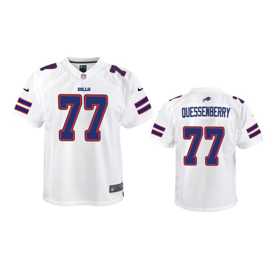 youth david quessenberry bills white game jersey