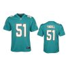 youth dolphins channing tindall game aqua jersey