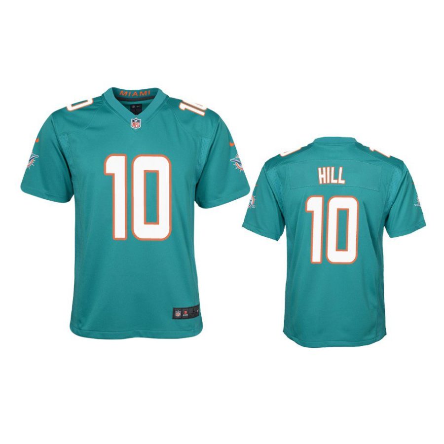 youth dolphins tyreek hill game aqua jersey