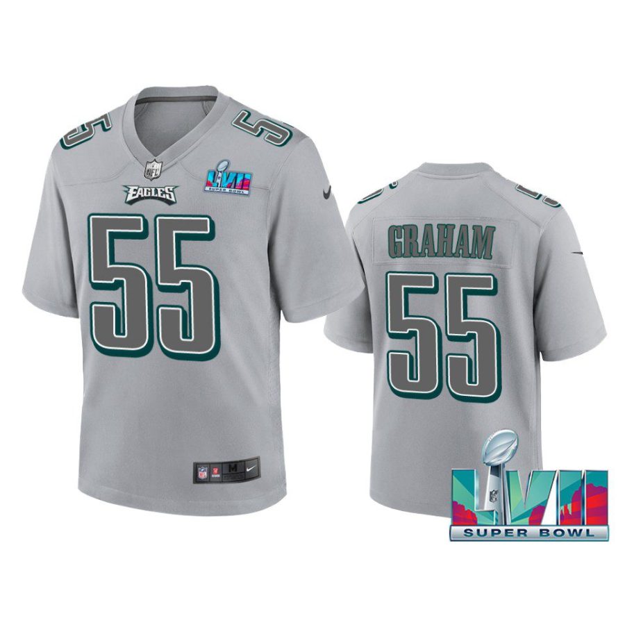 youth eagles brandon graham gray atmosphere super bowl lvii jersey