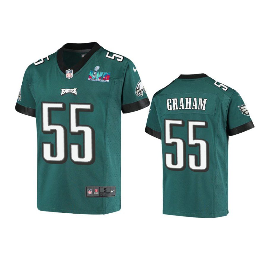 youth eagles brandon graham midnight green game super bowl lvii jersey