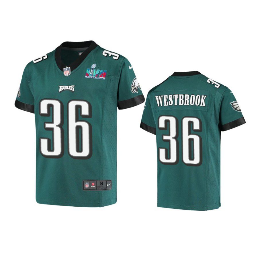 youth eagles brian westbrook midnight green game super bowl lvii jersey