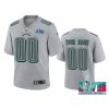 youth eagles custom gray atmosphere super bowl lvii jersey