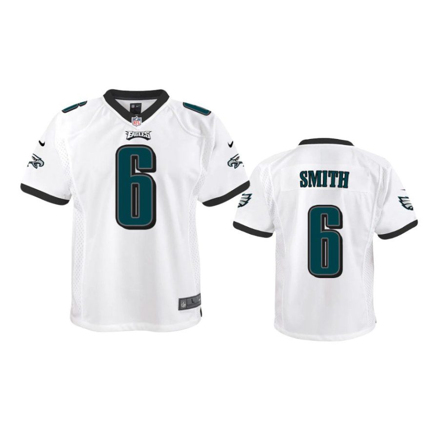 youth eagles devonta smith game white jersey