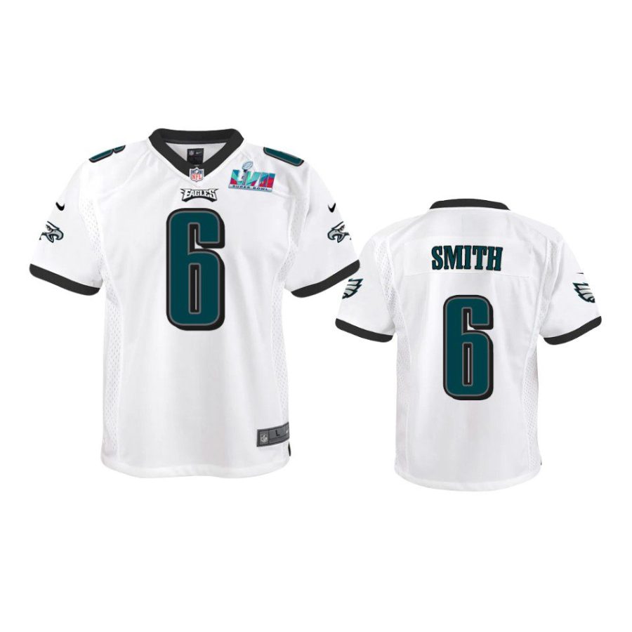 youth eagles devonta smith white game super bowl lvii jersey