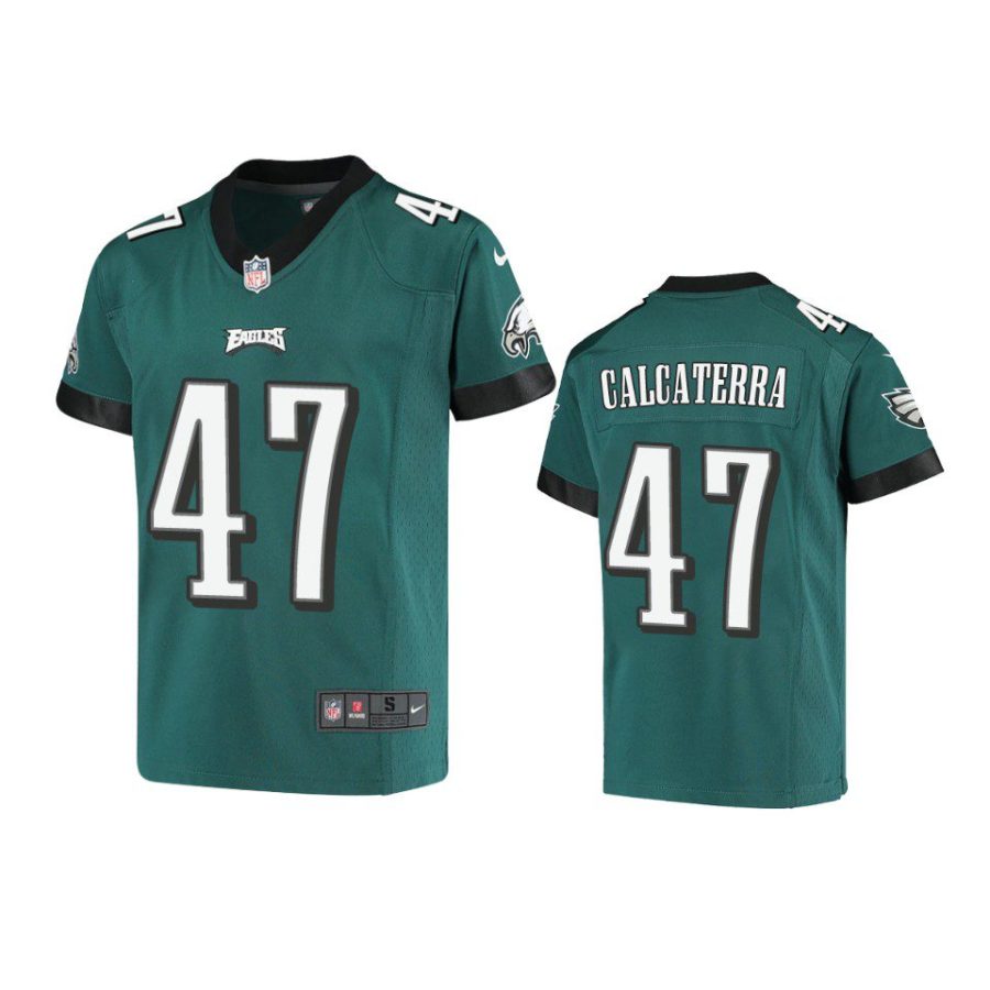 youth eagles grant calcaterra game midnight green jersey