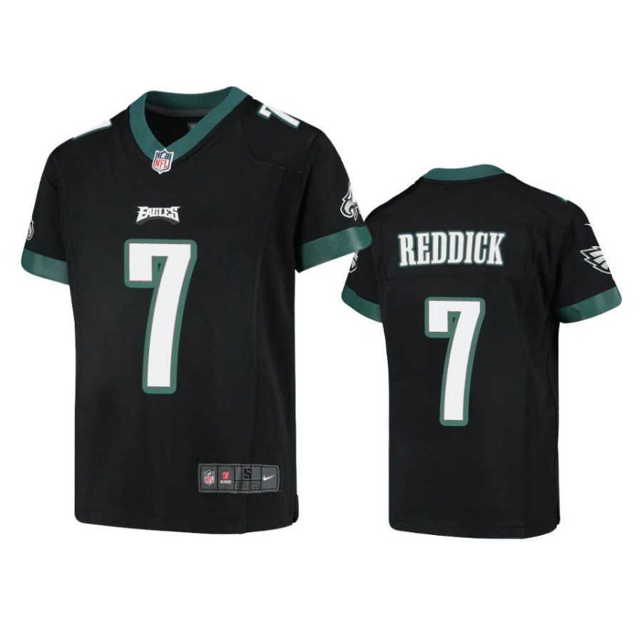 youth eagles haason reddick game black jersey