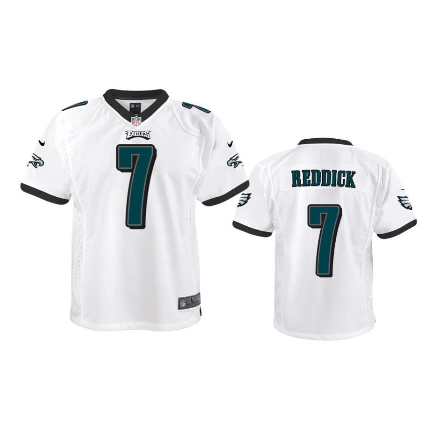 youth eagles haason reddick game white jersey