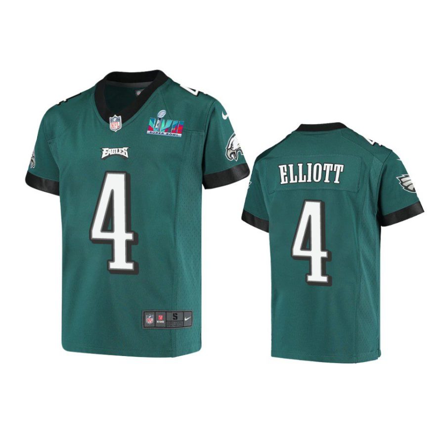 youth eagles jake elliott midnight green game super bowl lvii jersey