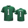 youth eagles jalen hurts alternate game kelly green jersey