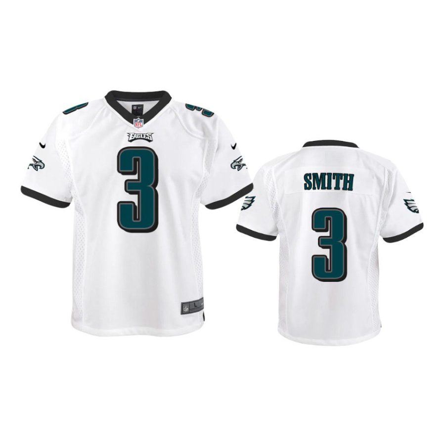 youth eagles nolan smith game white jersey