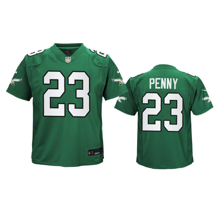 youth eagles rashaad penny alternate game kelly green jersey