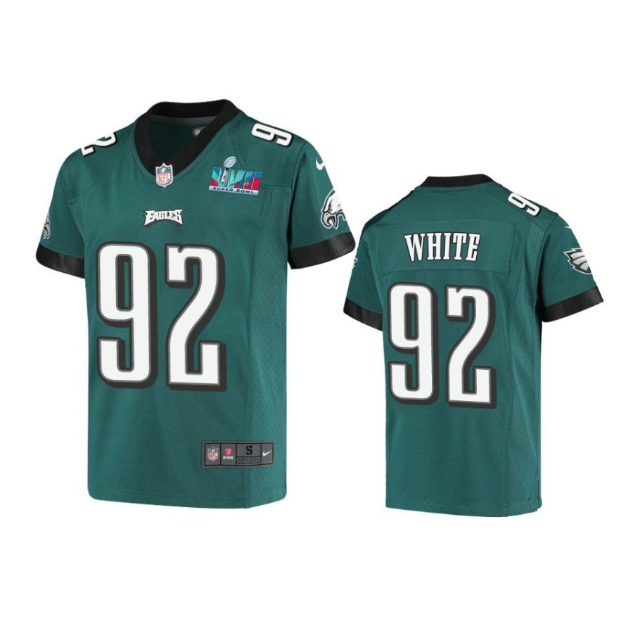 youth eagles reggie white midnight green game super bowl lvii jersey