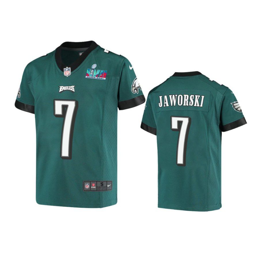 youth eagles ron jaworski midnight green game super bowl lvii jersey