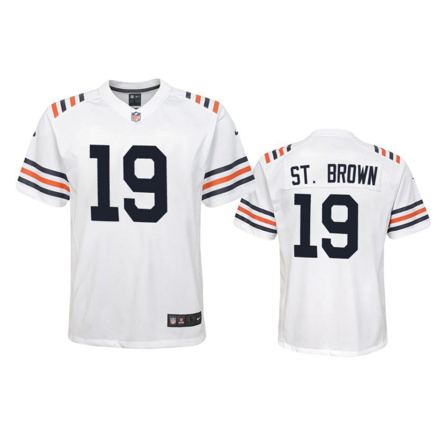 youth equanimeous st. brown bears white game jersey