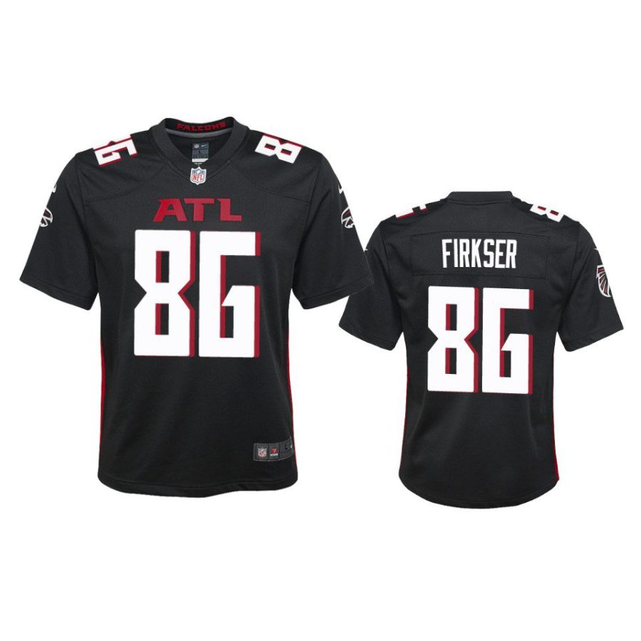 youth falcons anthony firkser game black jersey