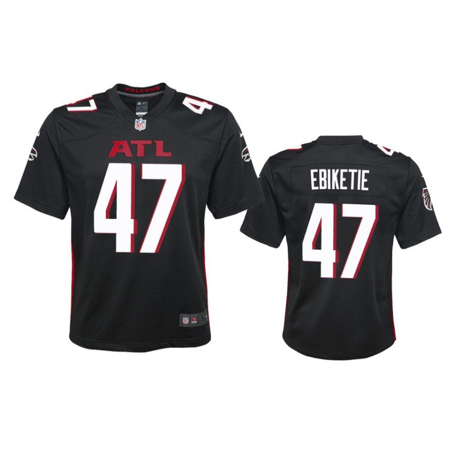 youth falcons arnold ebiketie game black jersey