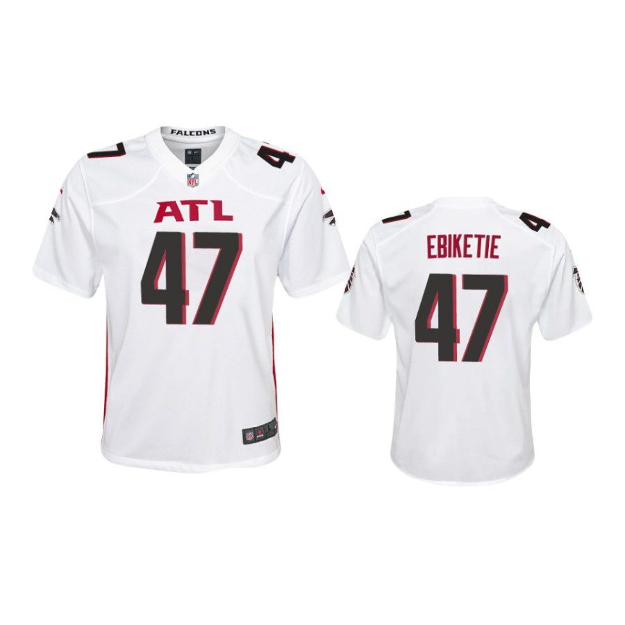 youth falcons arnold ebiketie game white jersey