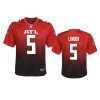 youth falcons drake london alternate game red jersey