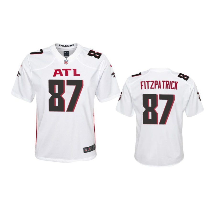 youth falcons john fitzpatrick game white jersey