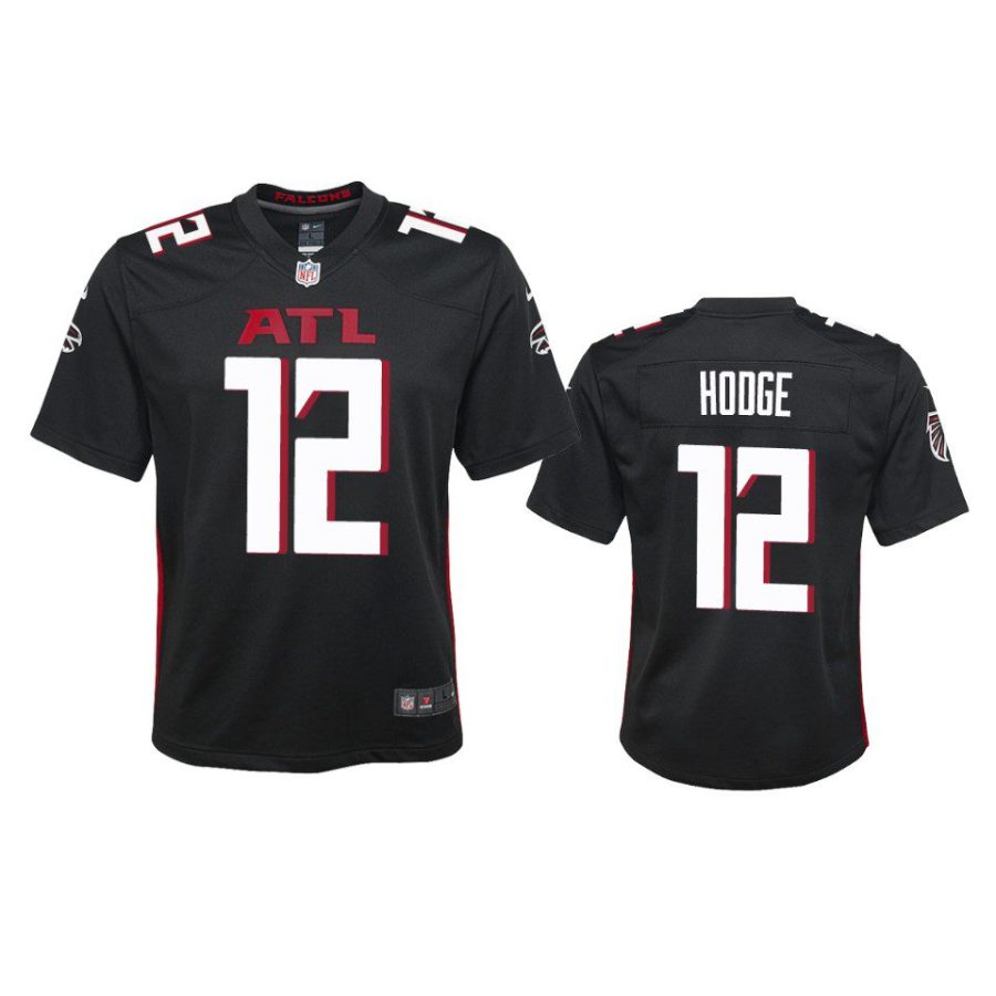 youth falcons khadarel hodge game black jersey