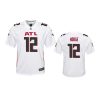 youth falcons khadarel hodge game white jersey