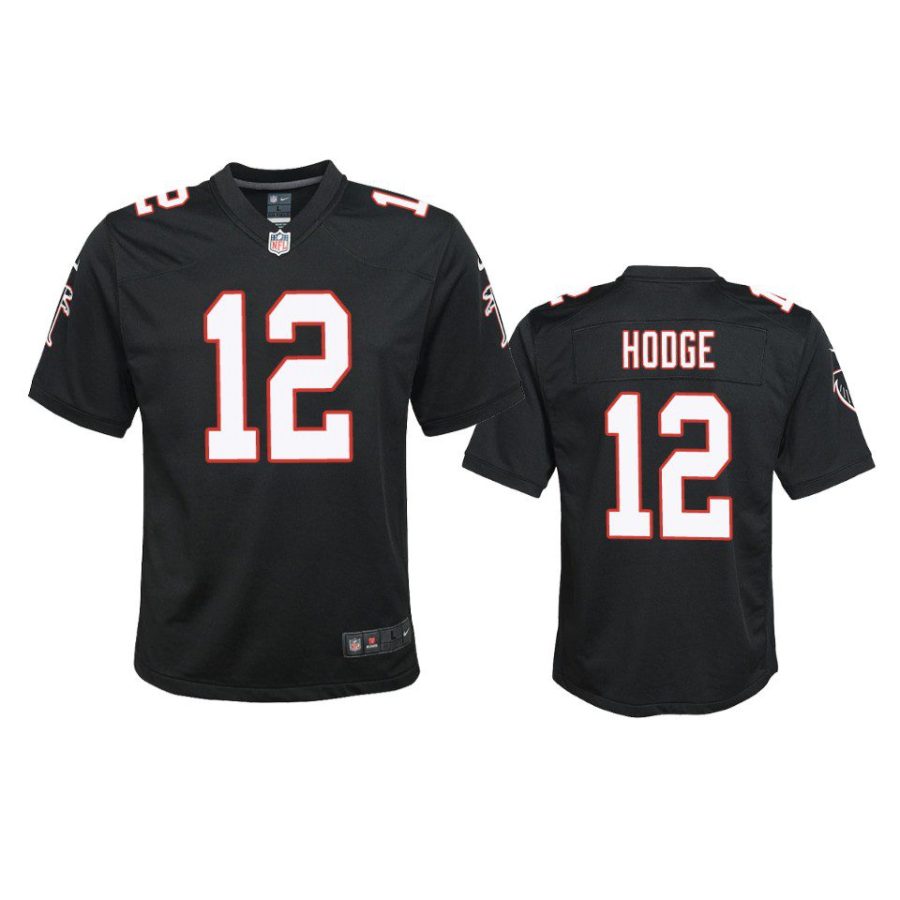 youth falcons khadarel hodge throwback game black jersey