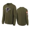 youth falcons olive team logo long sleeve 2022 salute to service jersey