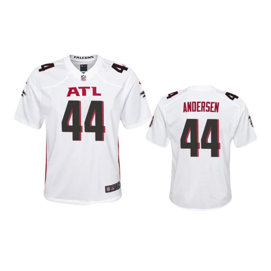 youth falcons troy andersen game white jersey