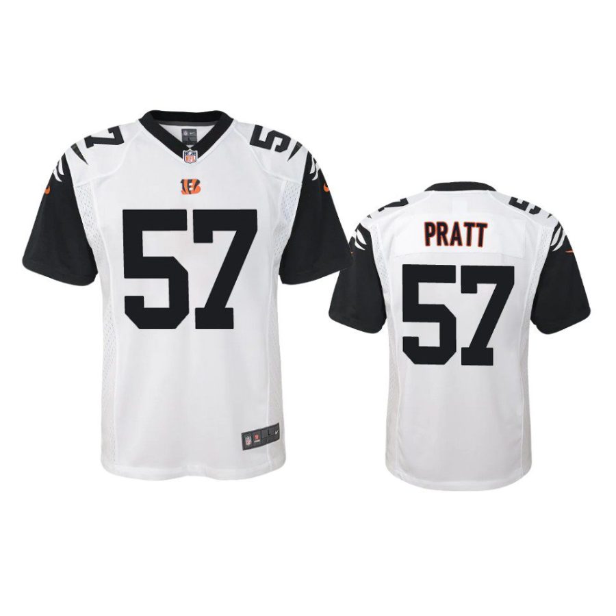 youth germaine pratt bengals white game jersey