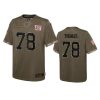 youth giants andrew thomas olive limited 2022 salute to service jersey