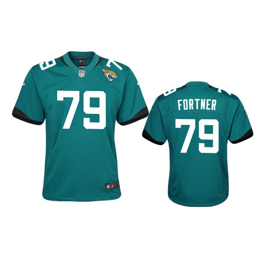 youth jaguars luke fortner game teal jersey