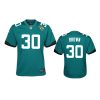 youth jaguars montaric brown game teal jersey
