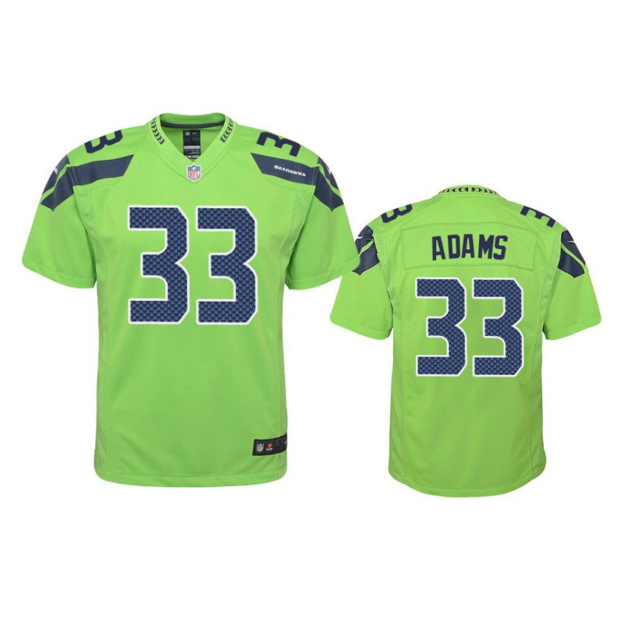 youth jamal adams seahawks green game jersey