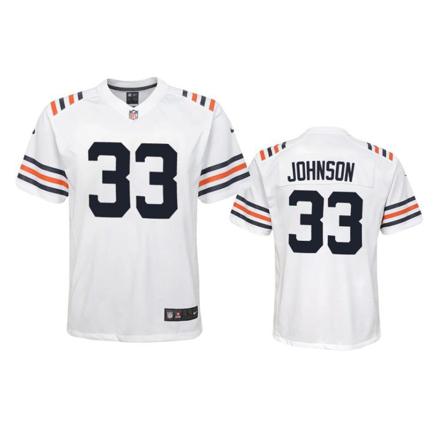 youth jaylon johnson bears white game jersey