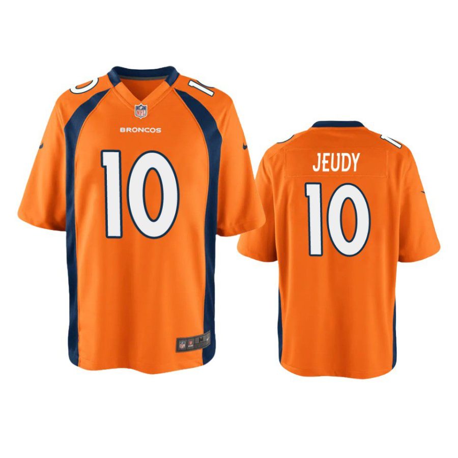 youth jerry jeudy broncos orange game jersey