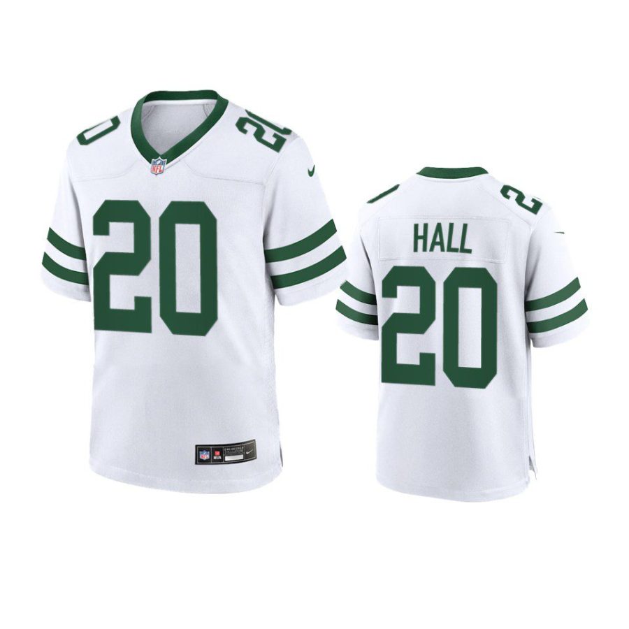 youth jets breece hall legacy game white jersey