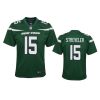 youth jets chris streveler game green jersey