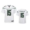 youth jets chris streveler game white jersey